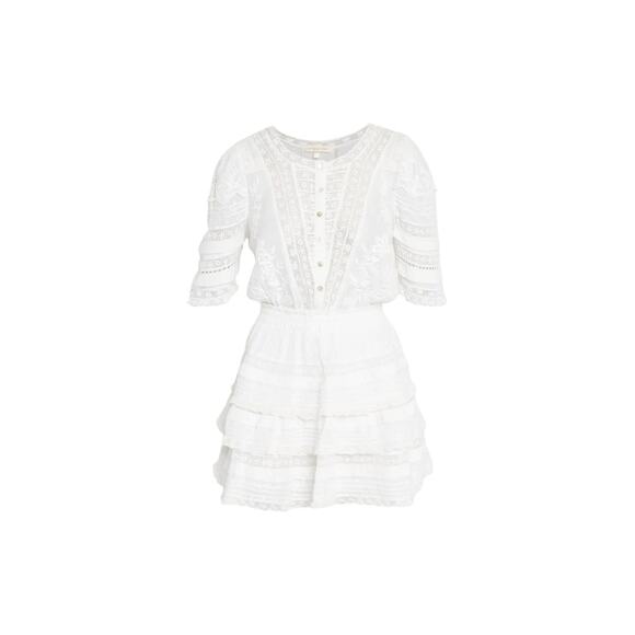 LoveShackFancy Quincy Dress - S - White - Picture 1 of 5